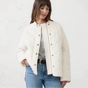 Banana Republic Nylon Quilted Jacket Water Resistant Size S NWOT Color Flurry